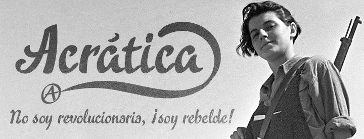 Acrática, libertarian font