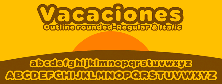 Vacaciones outline font