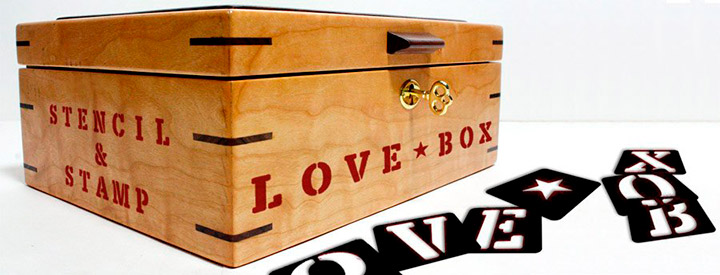 LOVE-BOX, stencil & stamp font
