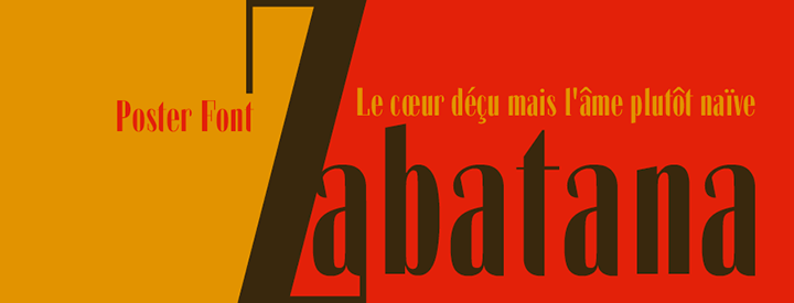 Zabatana, tipografía para posters